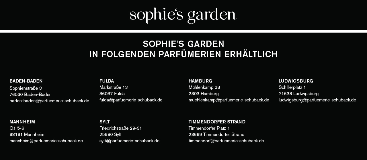 Sophie`s Garden bei Schuback